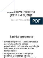 Kognitivni Procesi, Jezik I Mišljenje - Uvodno Predavanje 2015