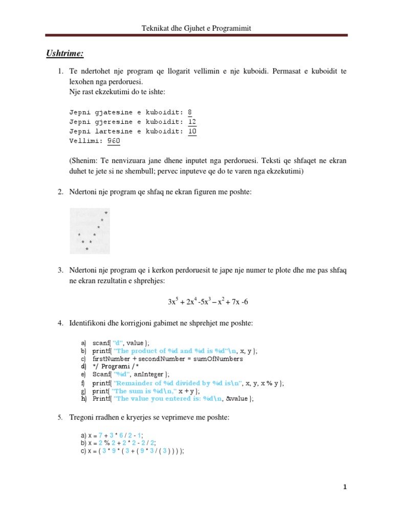 Seminar 2 - Programin Ne C | PDF