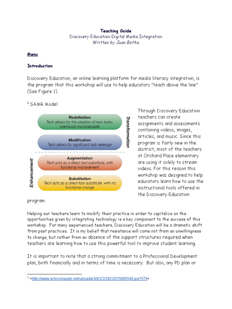 Discovery Education Workshop Guide | PDF | Educational Technology ...