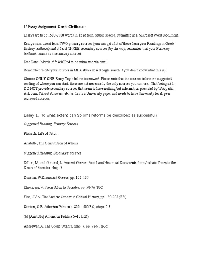 Greek civilization essay image