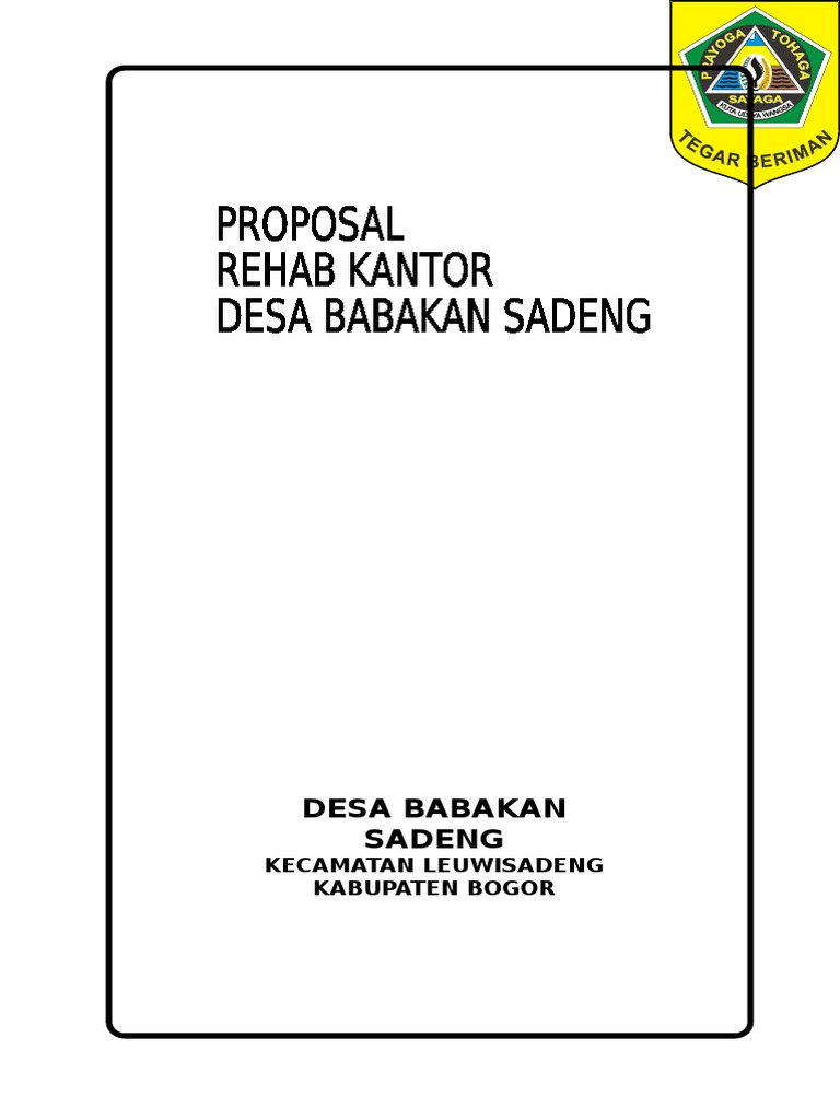 Proposal Rehab Kantor Desa Ke Pemda 2013 Ibu Tati
