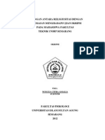 Download Skripsi Hubungan Antara Religiusitas Dengan Kecemasan Menghadapi Ujian Skripsi by padirarental SN259726702 doc pdf