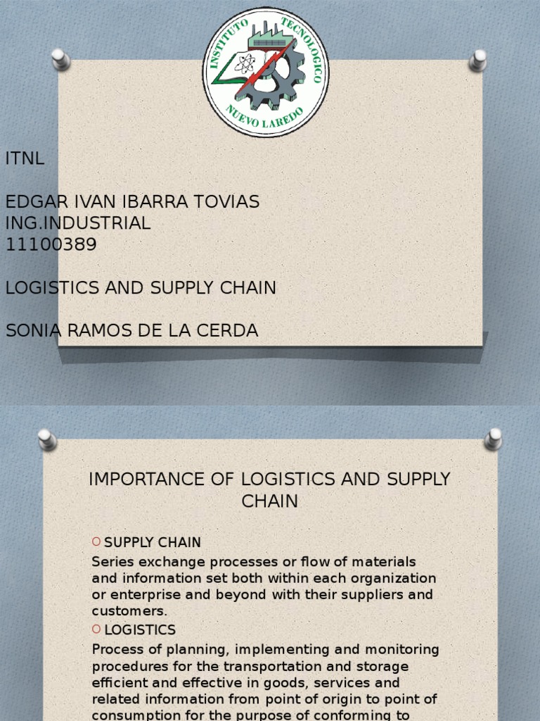 Importance of Logistics in Supply Chains | PDF | Supply Chain | Logistics
