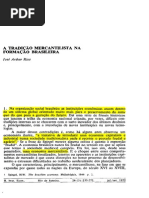 A Tradição Mercantilista Na Formação Brasileira - José Arthur Rios