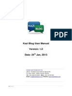 Kazi Blog User Manual