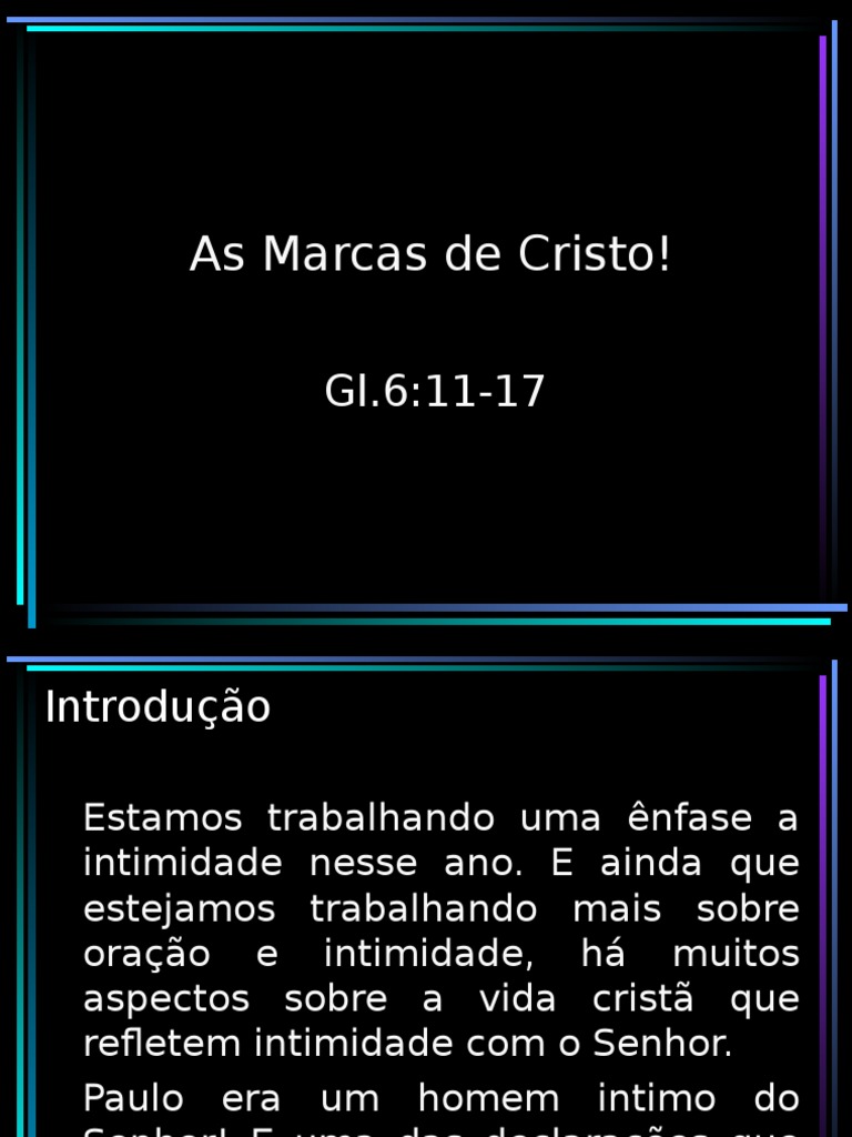 As Marcas de Cristo! PDF Apóstolo Paulo Jesus
