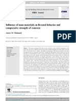 Influence of nano materials on flexural behavior and compressive strength of concrete