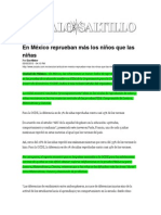 En México Reprueban Más Los Niños Que Las Niñas