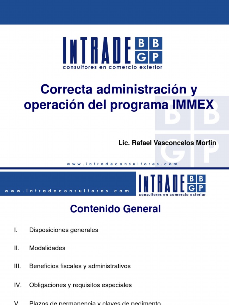 Guía Completa del Programa IMMEX | PDF | aduana | Exportaciones