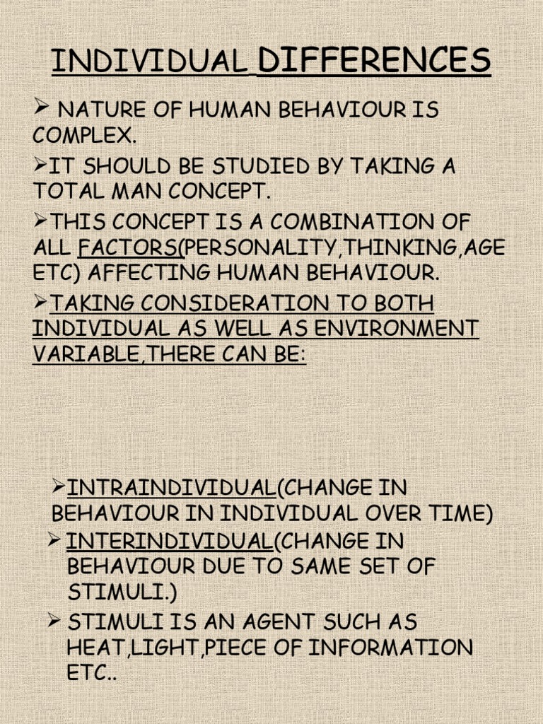 Understanding Individual Differences | PDF | Motivation | Motivational