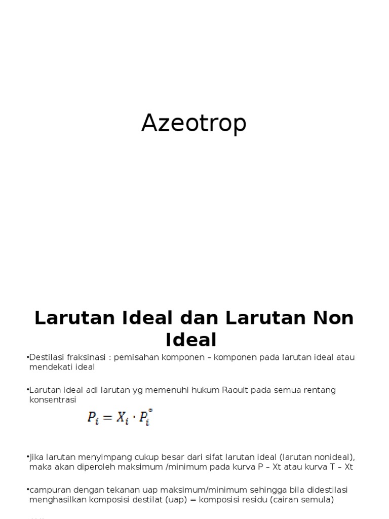 Azeotrop | PDF | Sains & Matematika