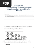 Chapter 4A Study Guide - Long Division Supplement