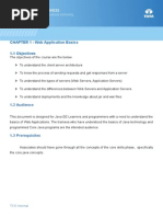 CHAPTER 1 - Web Application Basics 1.1 Objectives: 1.2 Audience