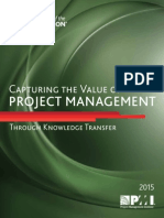 Capturing the Value of Project Management Through Knowledge Transfer