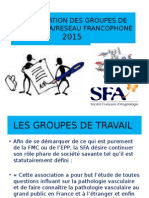 Presentation Des Groupes de Travail Sfa 2015