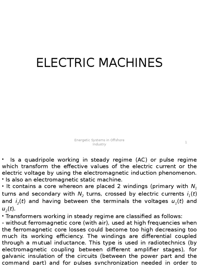 Electric Machines | PDF | Transformer | Magnetic Field