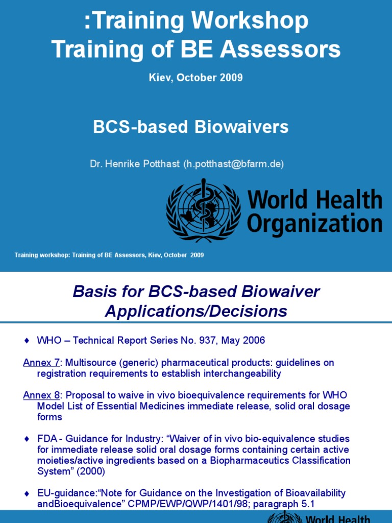 Fda Bcs Classification