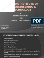 Jaipur Institute of Engineering & Technology: A Seminar Report ON Shree Cement Limited