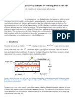 Microfabrication techniques for low-reflecting silicon solar cells