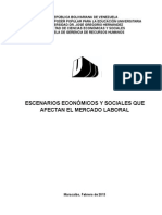 ESCENARIOS ECONÓMICOS Y SOCIALES QUE AFECTAN EL MERCADO LABORAL