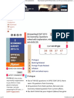 Answerkey of UPSC CSAT-2013 Economy Section With Explainations