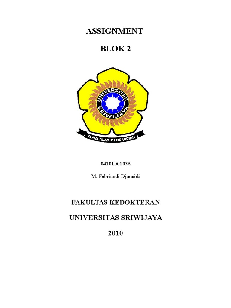 Assignment Blok 2: Universitas Sriwijaya 2010 | PDF