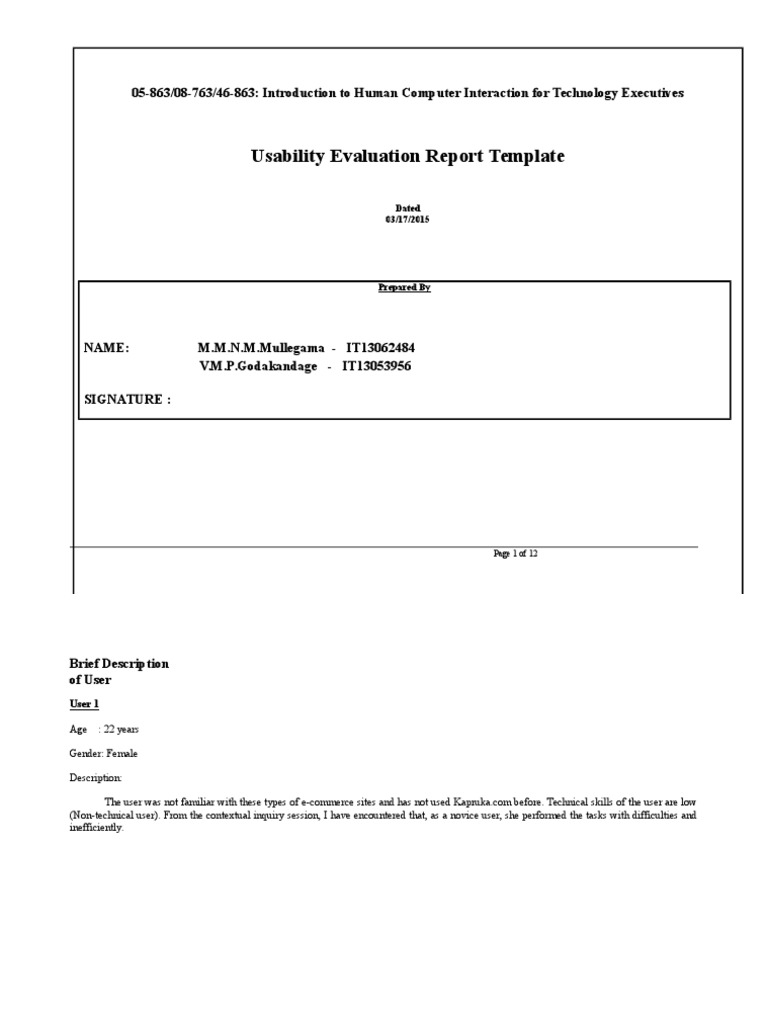Usability Evaluation of E-commerce Site | PDF | Usability | Cyberspace