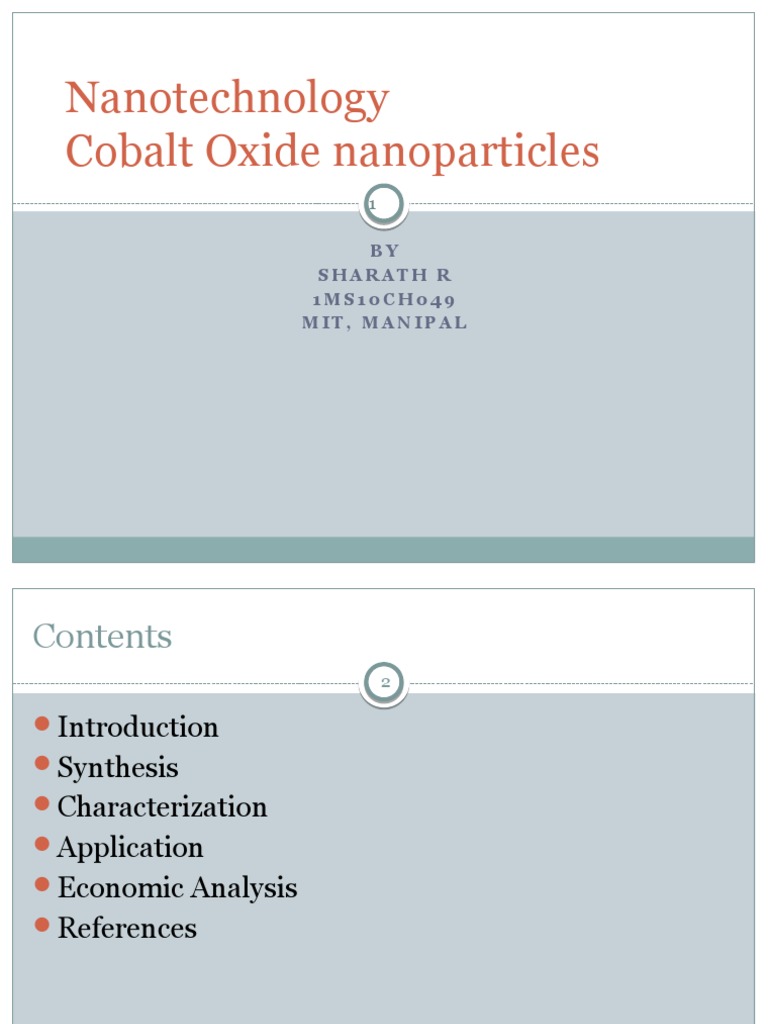 Nanotechnology Cobalt Nanoparticle