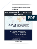 Programação e Anais de Resumos Do XIV Jepex UFRPE (2014)