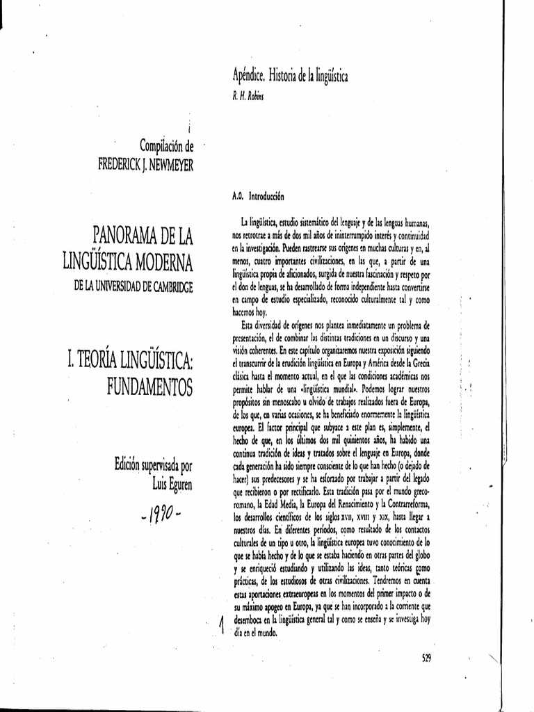 Panorama De La Linguistica Moderna Cambridge Newmeyer