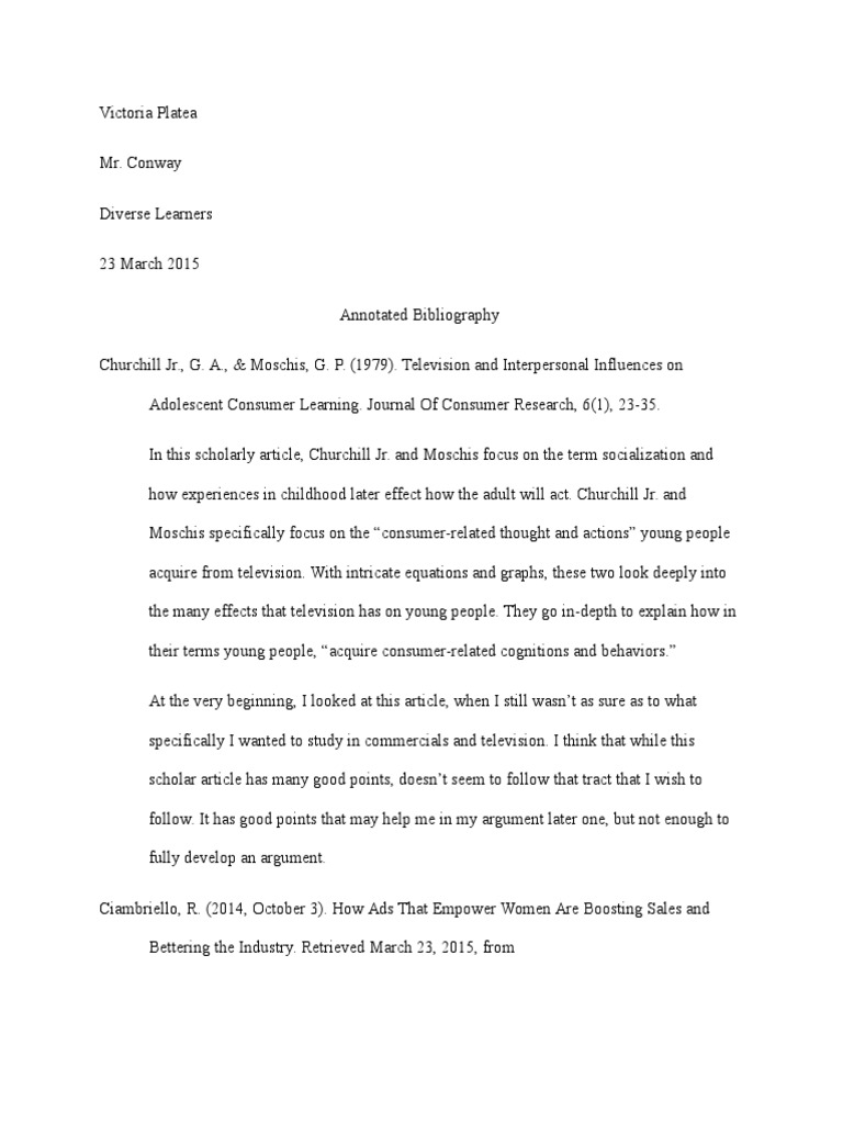 How to do a annotated bibliography picture