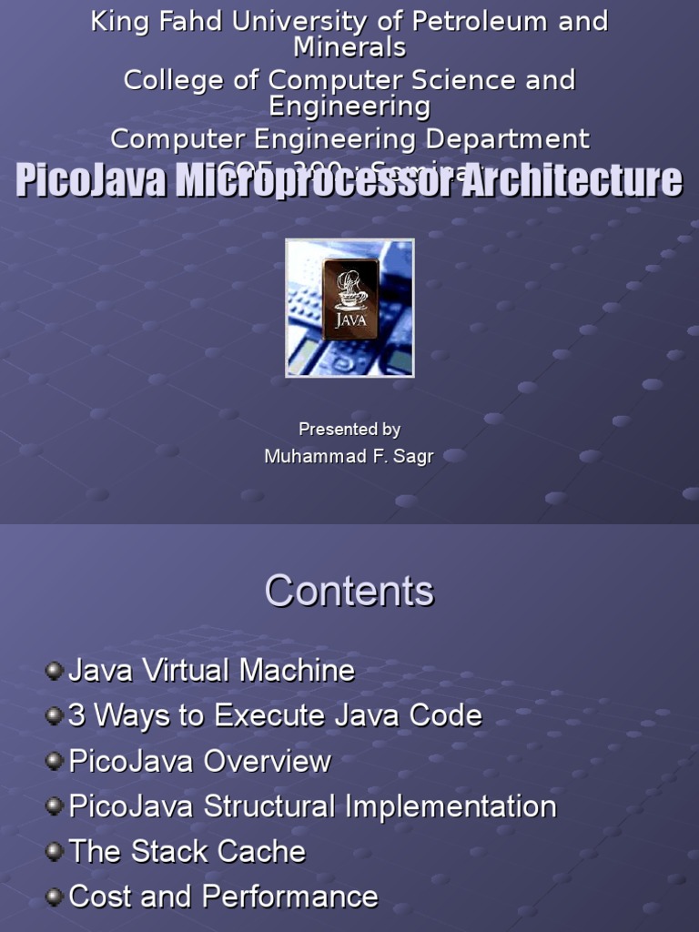 Pico Java | PDF | Instruction Set | Microprocessor