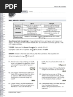 Mass, Weight and Density IGCSE