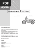 Aprilia Moto 6.5 1995 Owner's Manual Italian