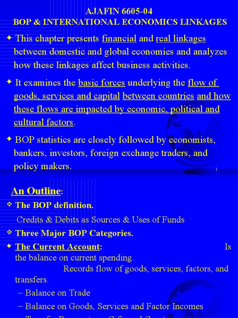 Bop & International Economics Linkages Download Free PDF Current