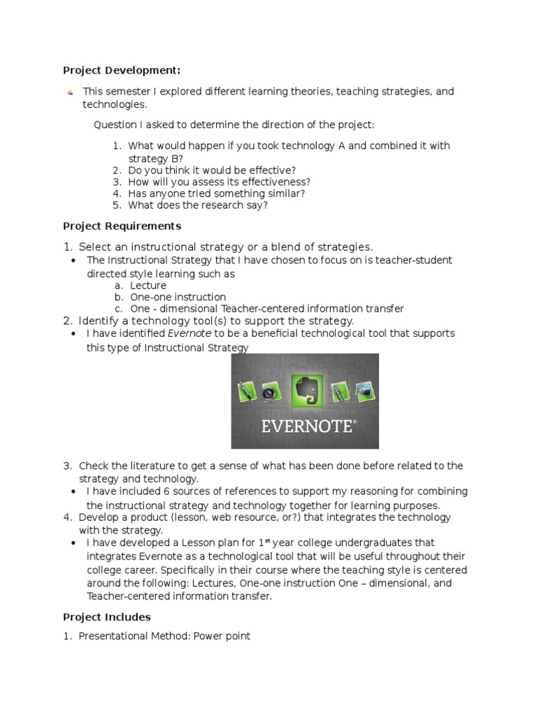 Integrating Evernote with Teaching Strategies | PDF | Career & Growth
