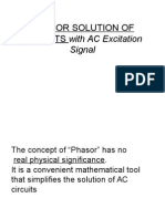 Phasor Solution of Circuits
