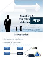 Business Ethics: Suppliers As Stakeholders