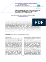 Paper On 'Assessment of Agricultural Students of Uds Intention To Take Up Sef Employment in Agribusiness