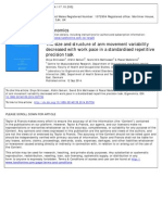 2014 The Size and Structure of Arm Movement Variability Decreased With Work Pace in A Standardised Repetitive Precision Task