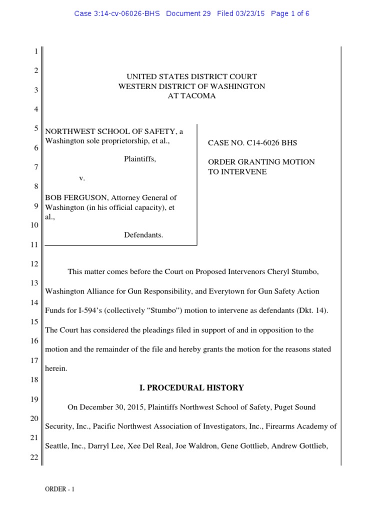 Order Granting Intervention | PDF | California Proposition 8 (2008 ...