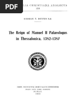 [George T. Dennis] the Reign of Manuel II Palaeolo