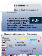 Lecture 1a - Introduction To Road Construction & Maintenance
