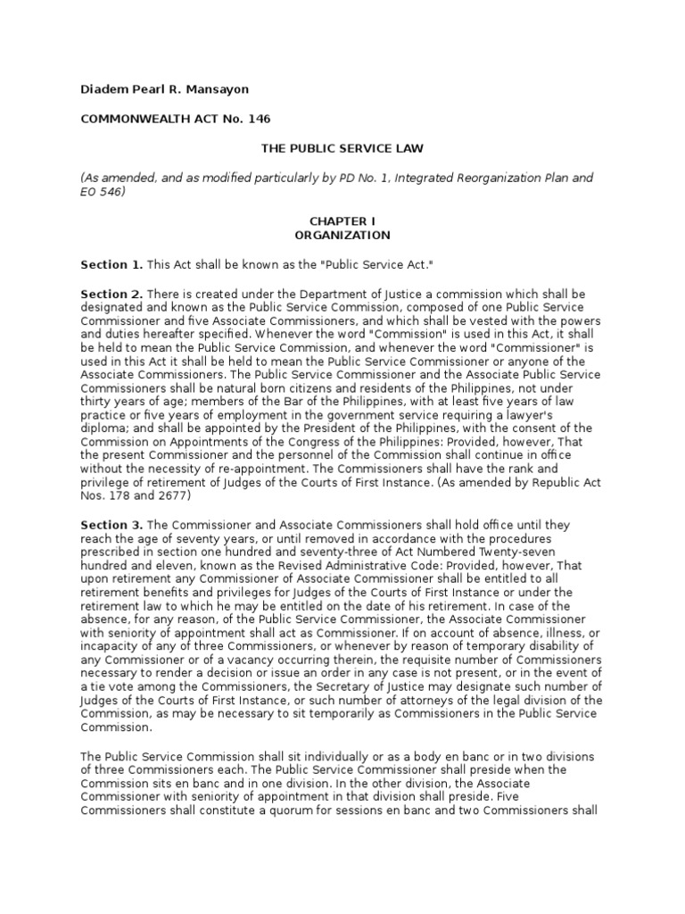 Commonwealth Act No PDF Fine (Penalty) Rail Transport