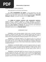 Memorandum of Agreement 950 Cabreros Castillo