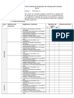 Matriz de Evaluación Trimestral Programa de Integración Escolar 2013 Transitorios