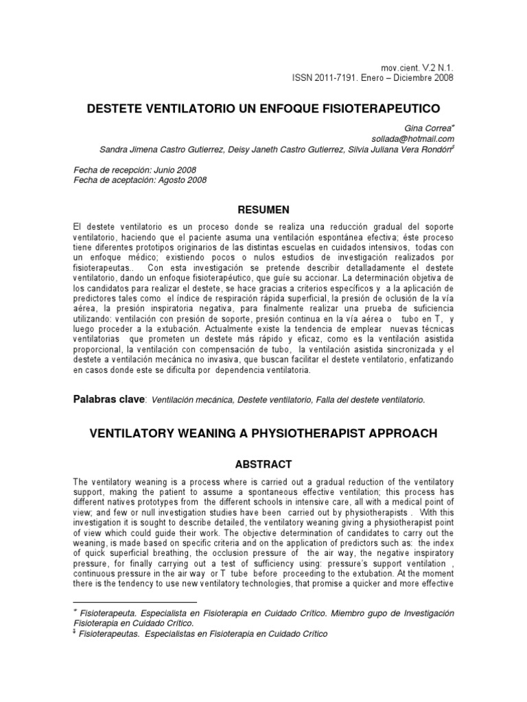 Destete Ventilatorio Pdf