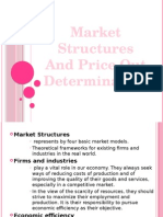 Market Structures and Price Out Determination
