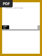 Honda-supply Chain Process