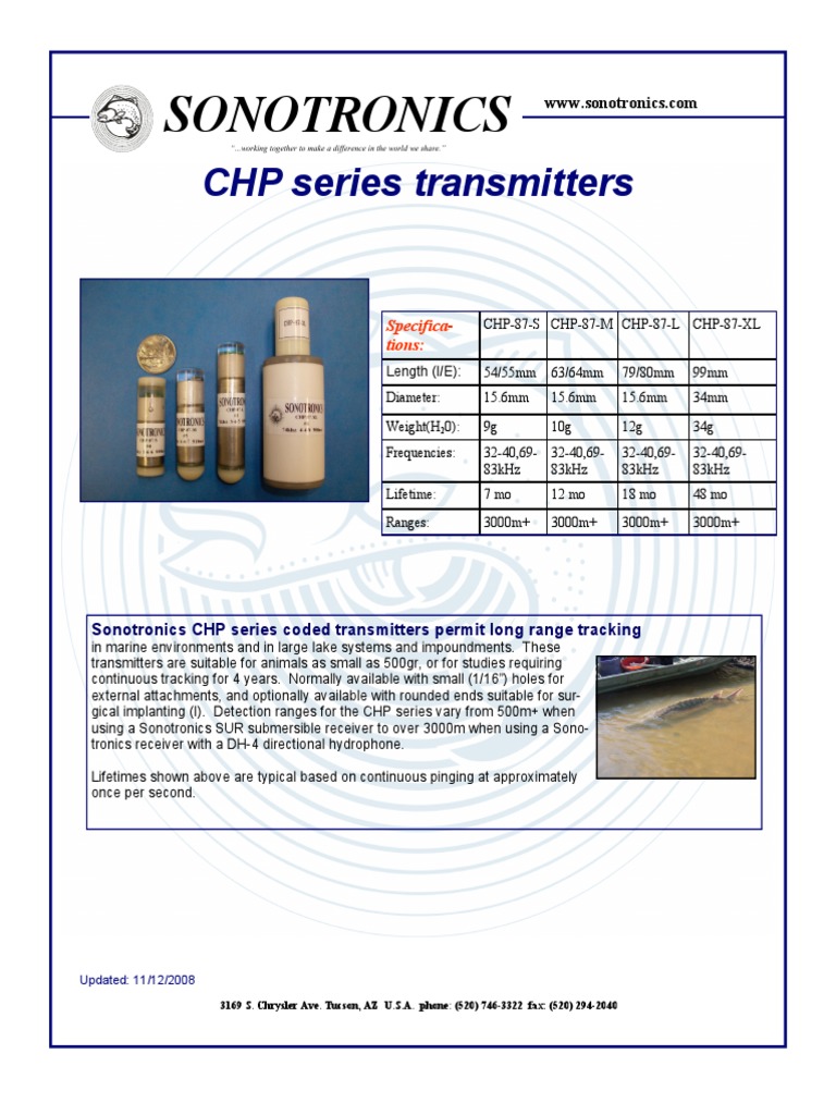 CHP Series Transmitters Overview | PDF